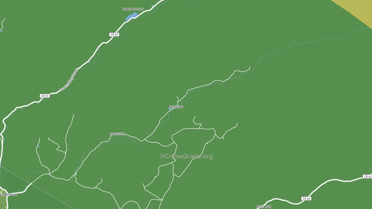 Denning, NY Map of Vandalism Rates