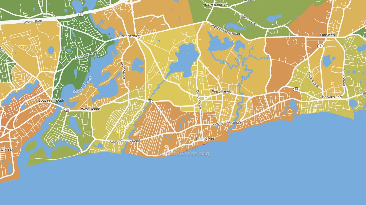 Dennis Port, MA Map of Vandalism Rates