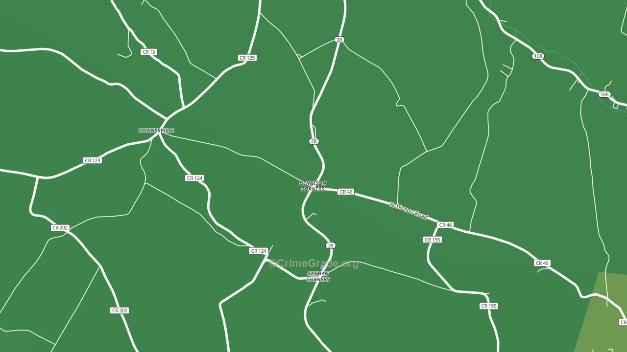 Dennison Corners, NY Map of Vandalism Rates