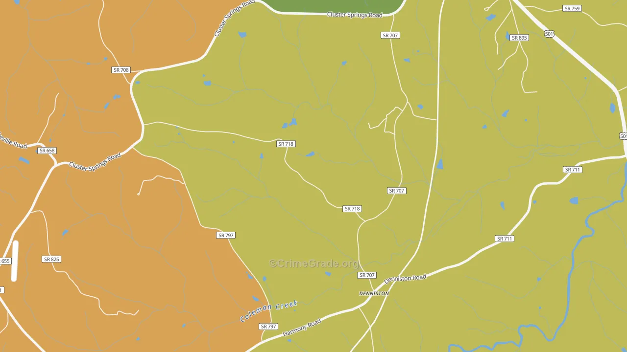 Denniston, VA Map of Vandalism Rates