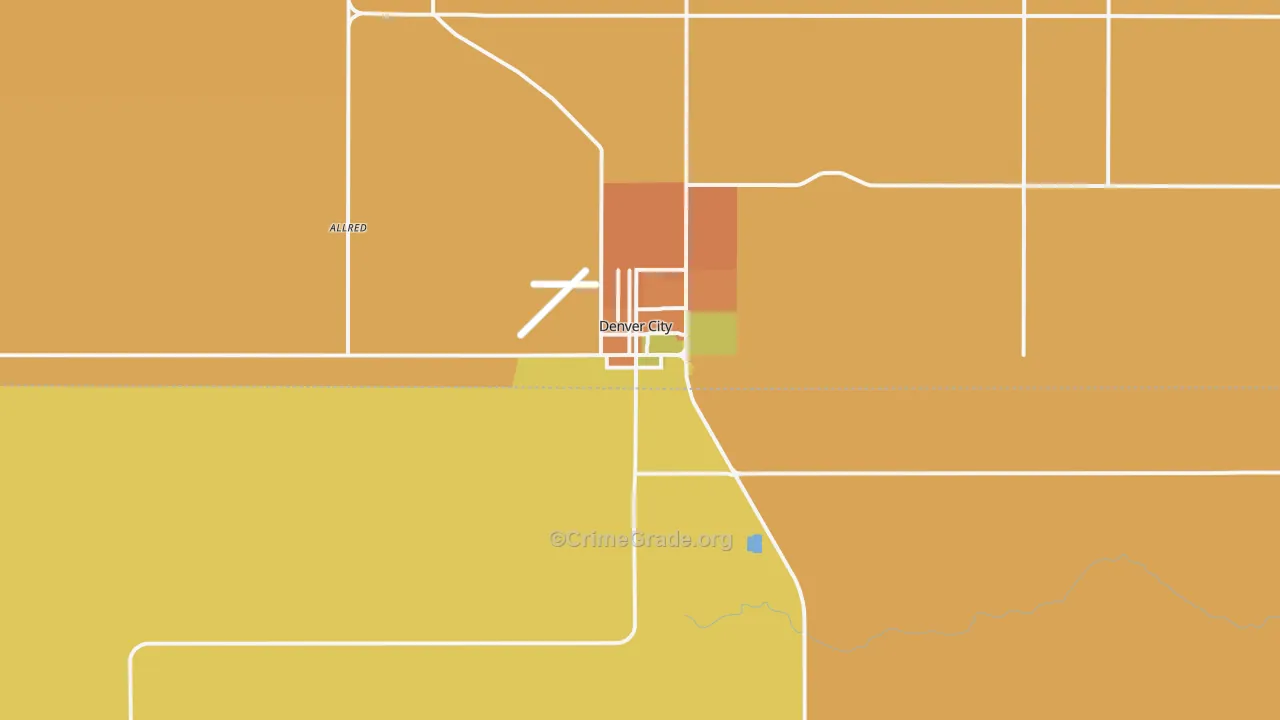 Denver City, TX Map of Vandalism Rates