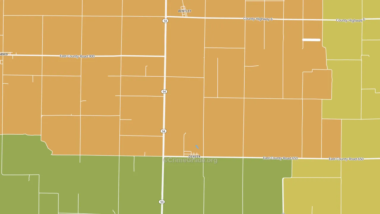 Denver, IL Map of Vandalism Rates