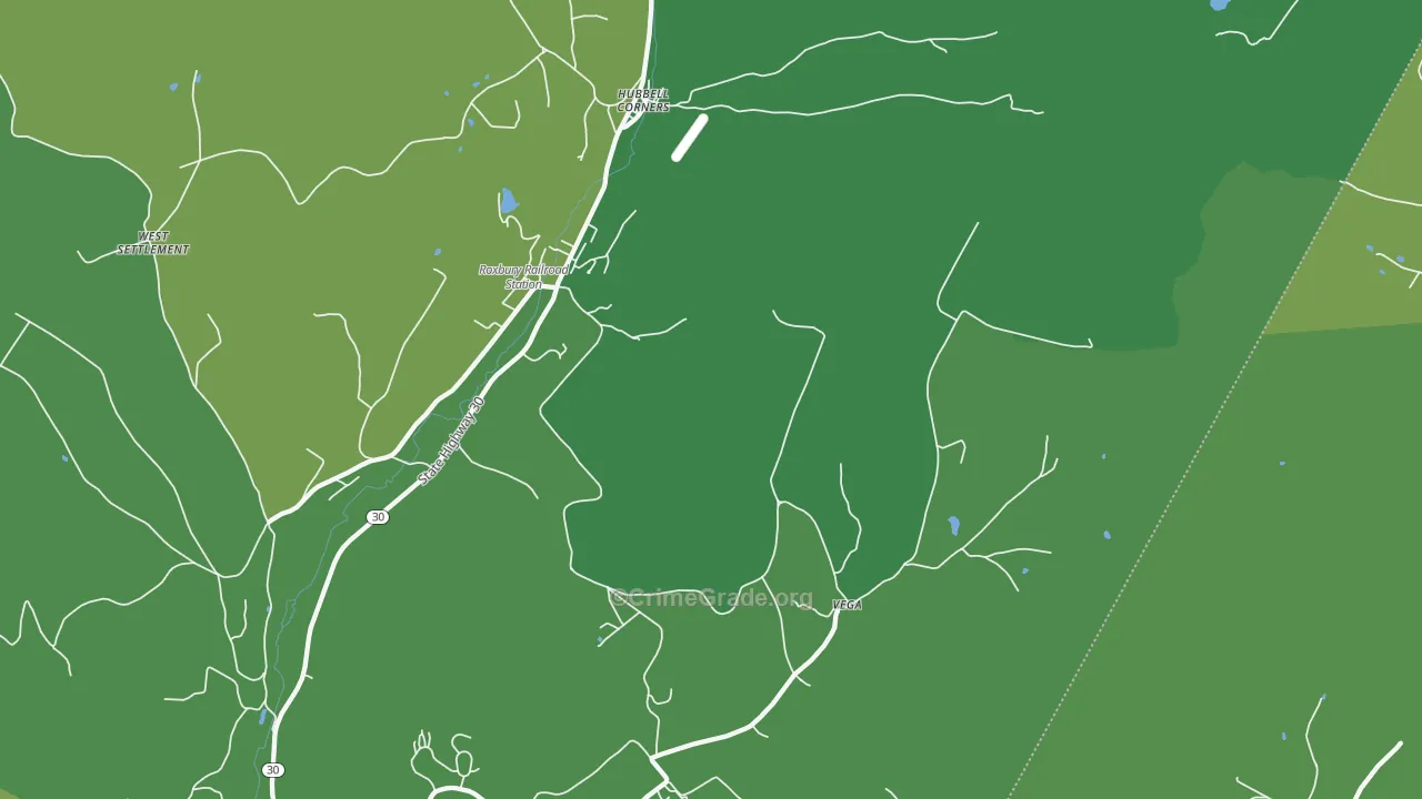 Denver, NY Map of Vandalism Rates
