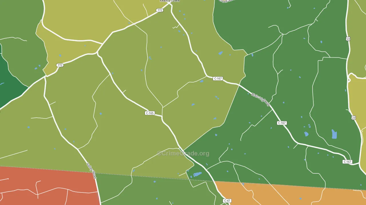 Denver, OH Map of Vandalism Rates