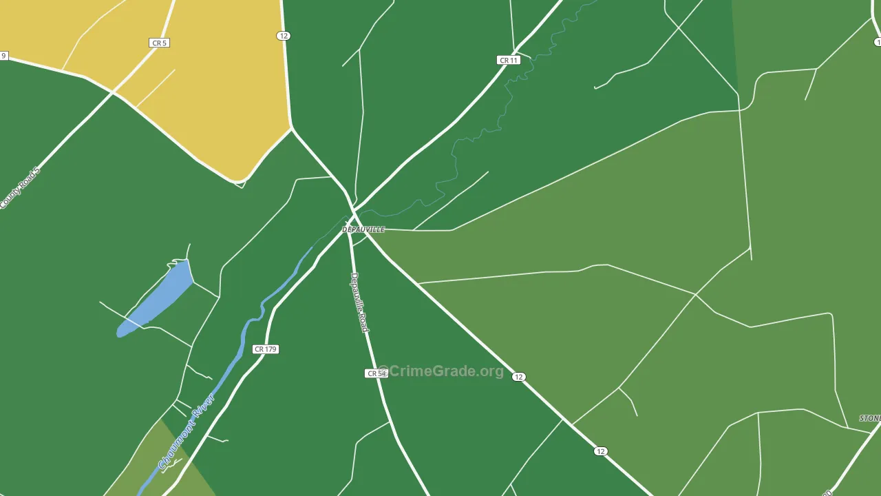 Depauville, NY Map of Vandalism Rates