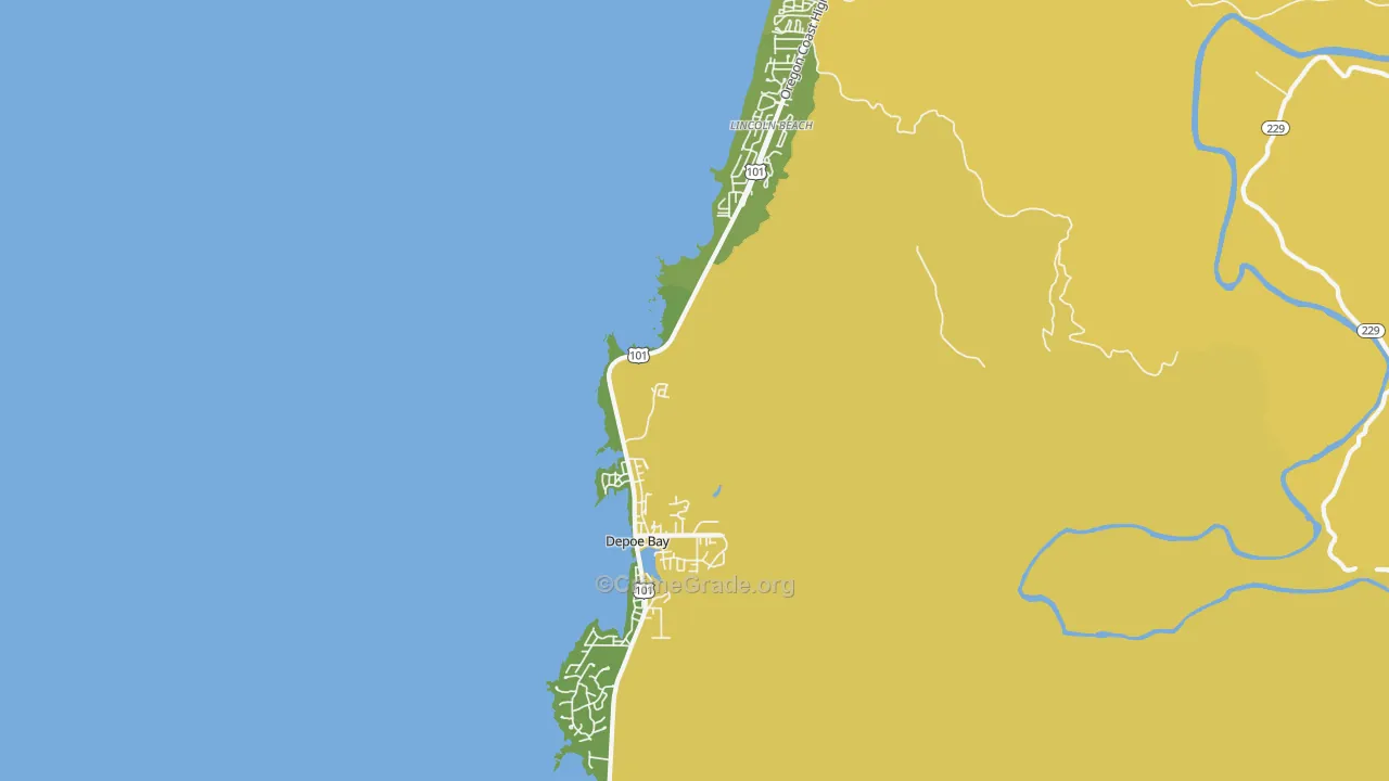 Depoe Bay, OR Map of Vandalism Rates