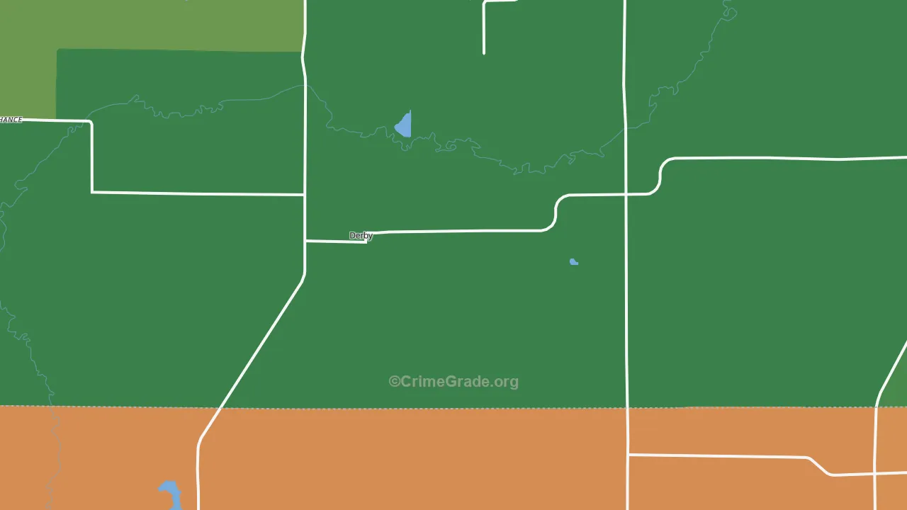 Derby, IA Map of Vandalism Rates