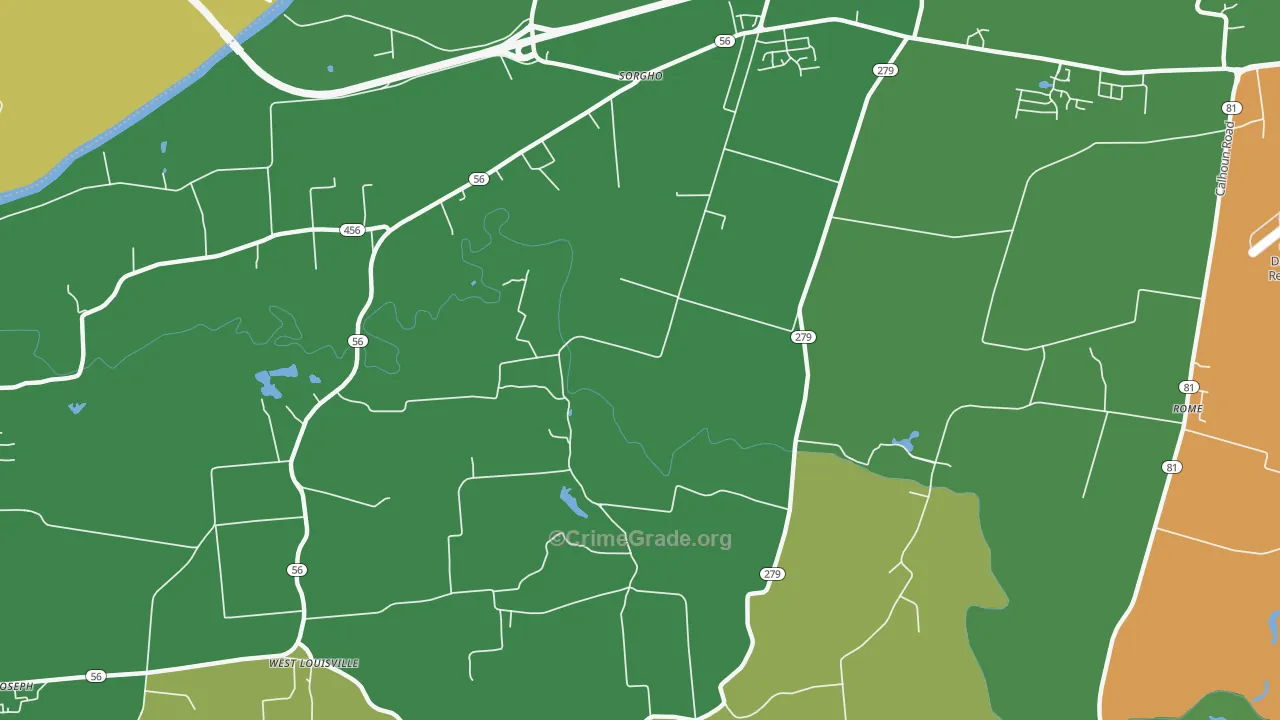 Dermont, KY Map of Vandalism Rates
