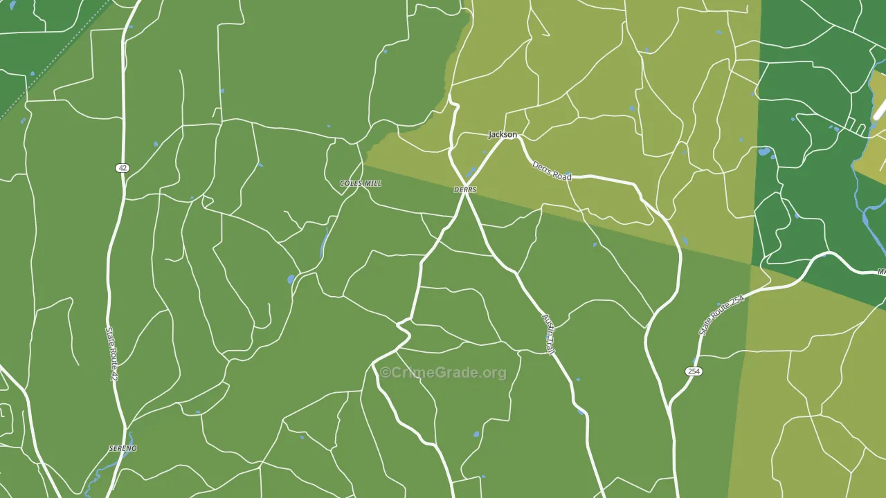 Derrs, PA Map of Vandalism Rates