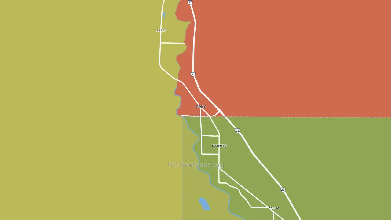 Derry, NM Map of Vandalism Rates