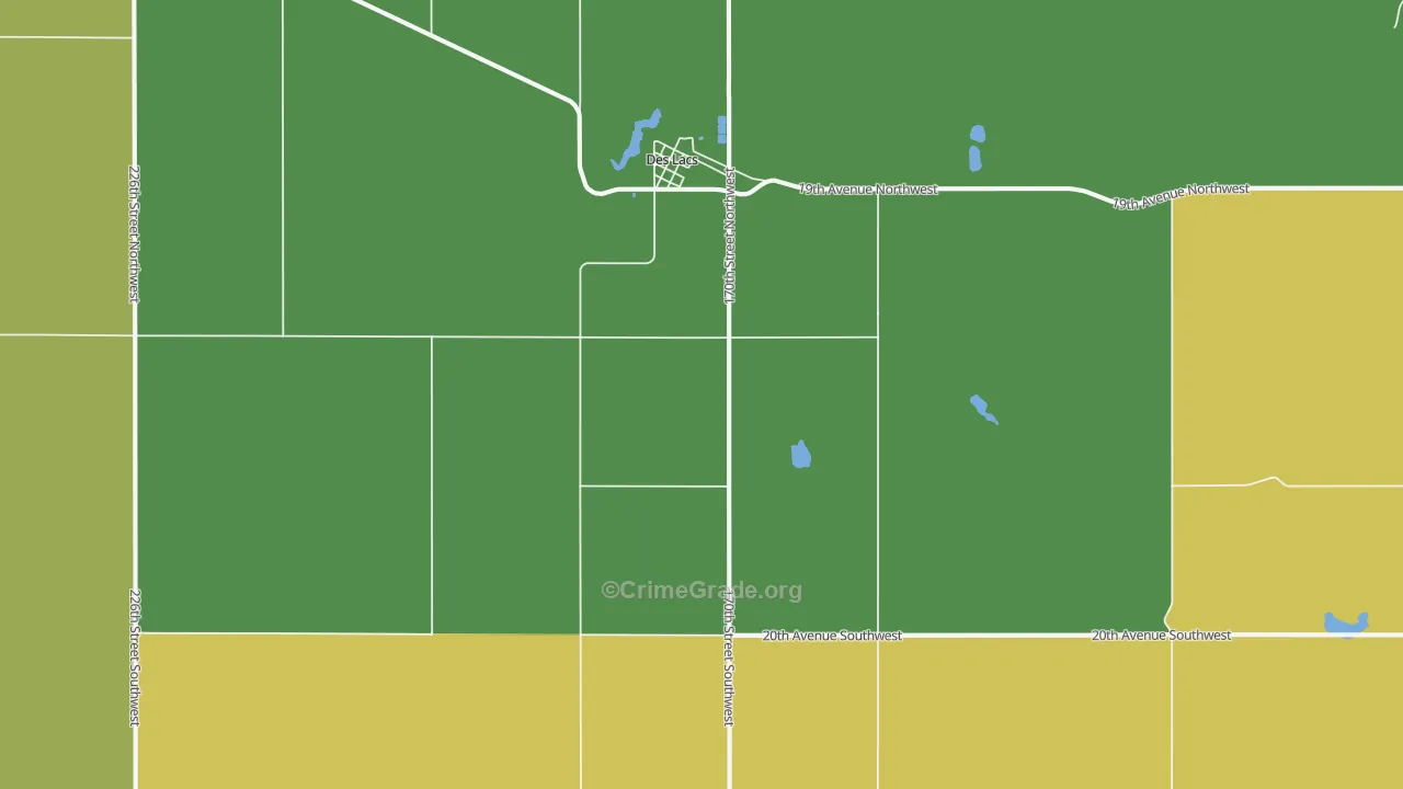 Des Lacs, ND Map of Vandalism Rates