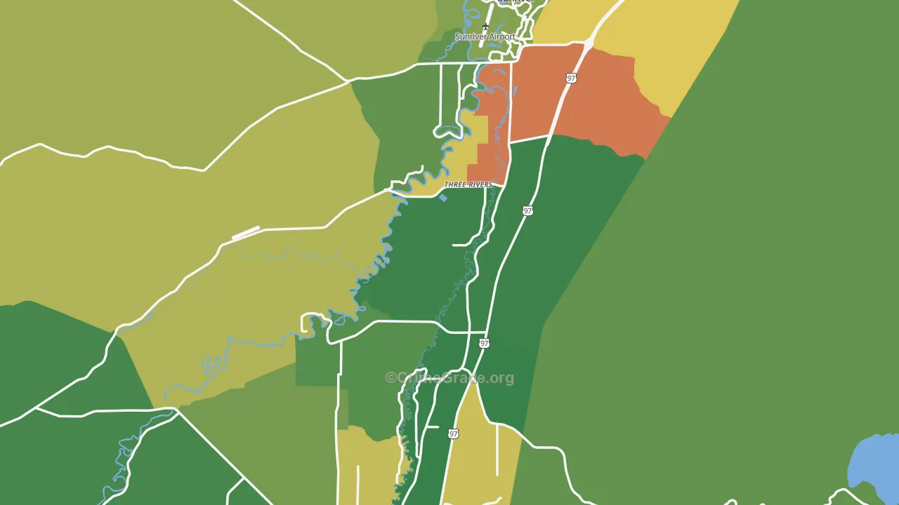 Deschutes, OR Map of Vandalism Rates