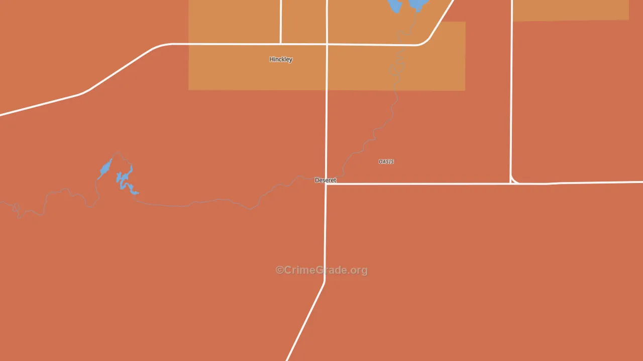 Deseret, UT Map of Vandalism Rates