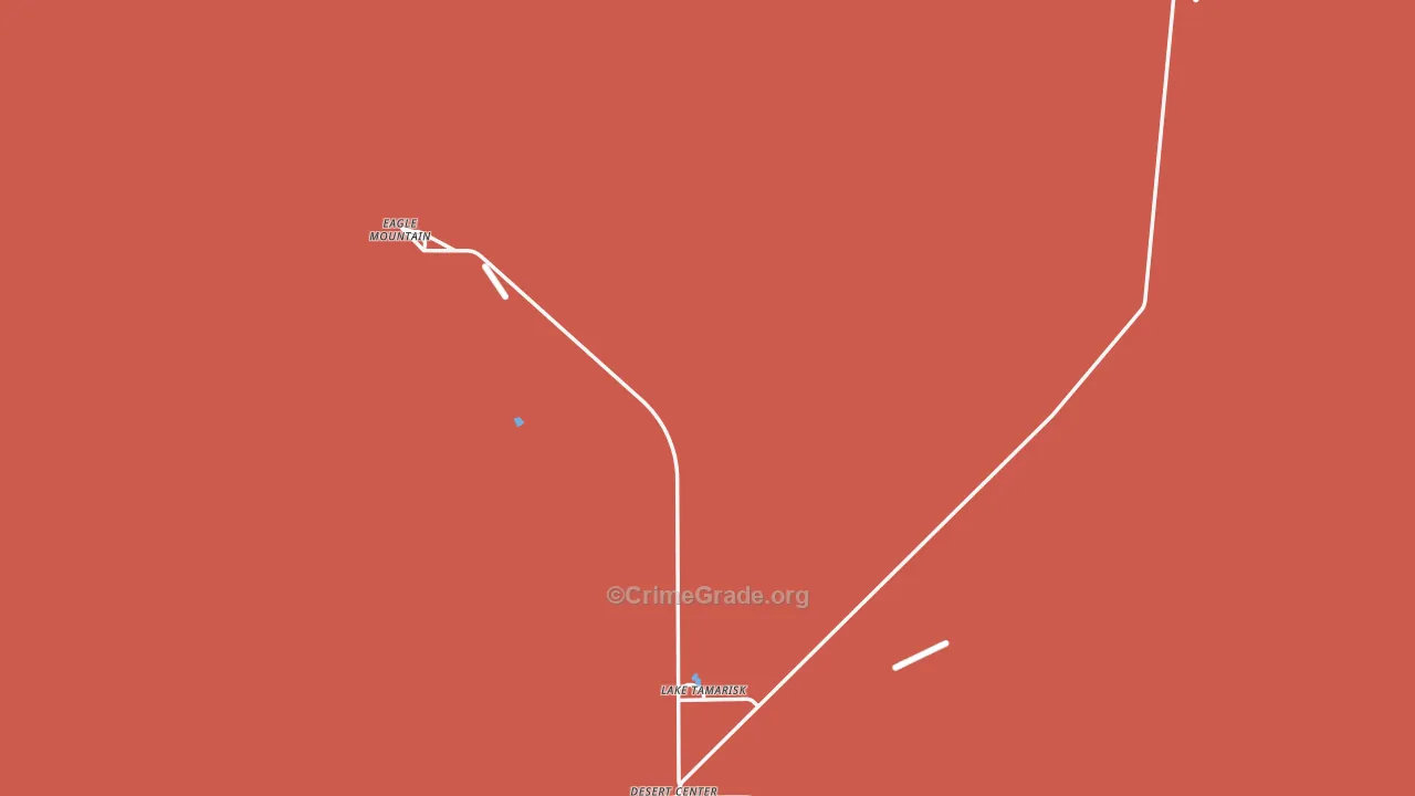 Desert Center, CA Map of Vandalism Rates