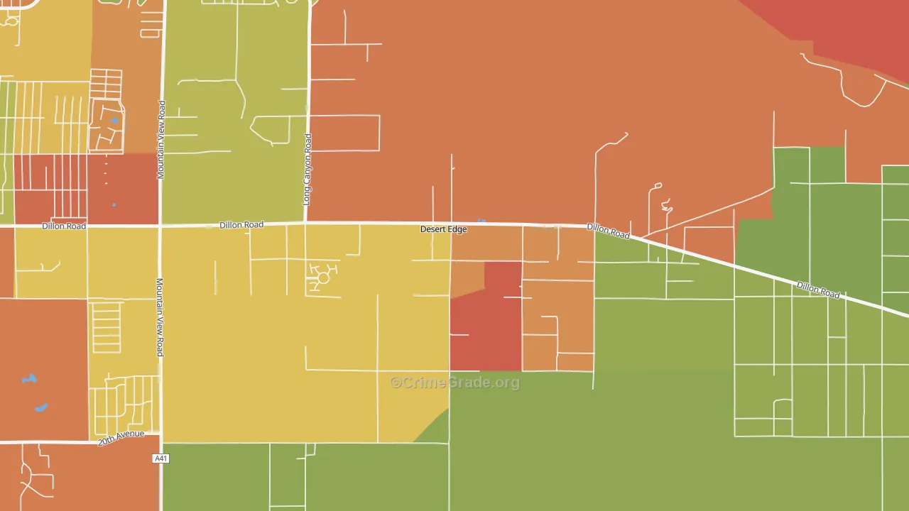 Desert Edge, CA Map of Vandalism Rates