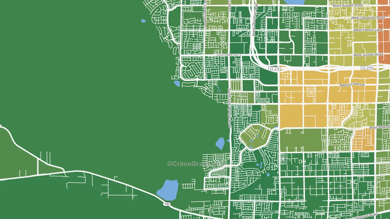 Desert Hills, Las Vegas, NV Map of Vandalism Rates