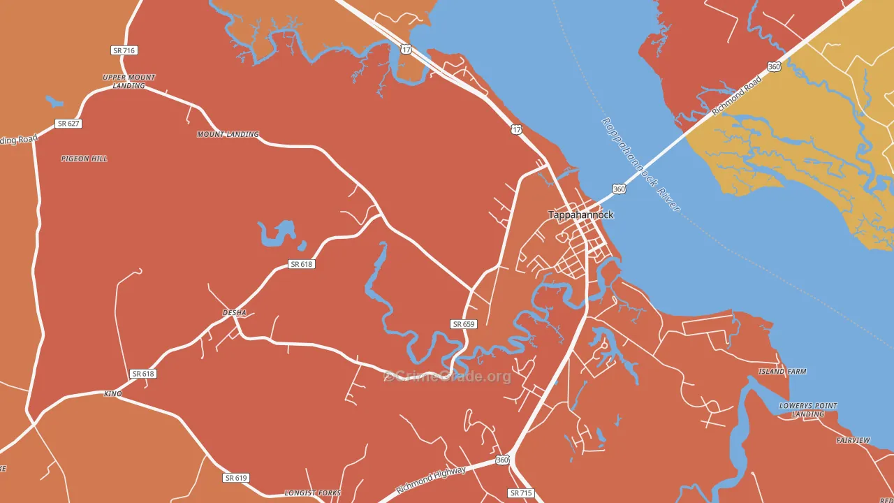 Desha, VA Map of Vandalism Rates