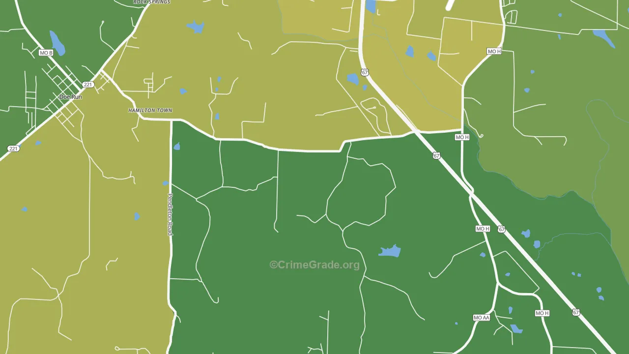 DeSmet, MO Map of Vandalism Rates