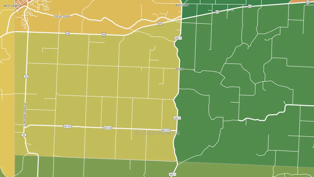 Dessa, MO Map of Vandalism Rates