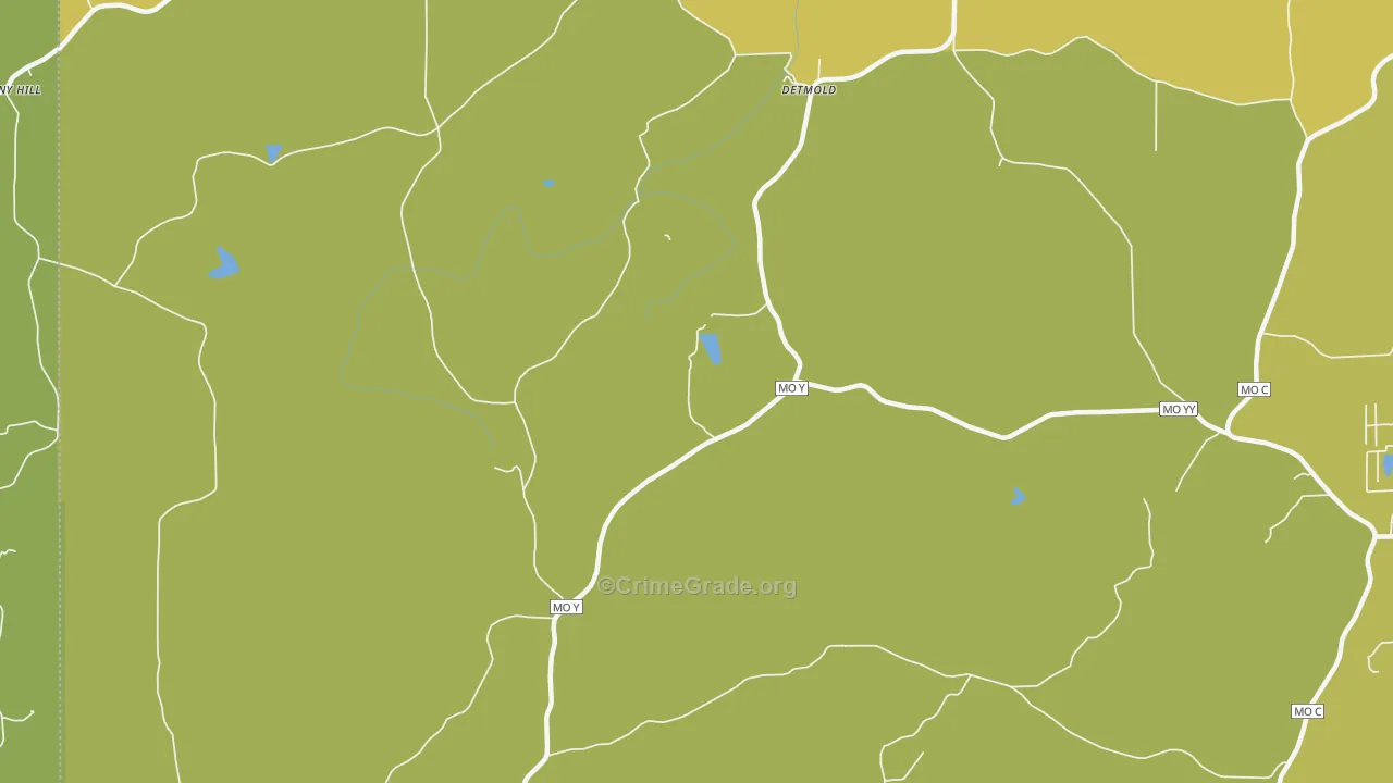 Detmold, MO Map of Vandalism Rates