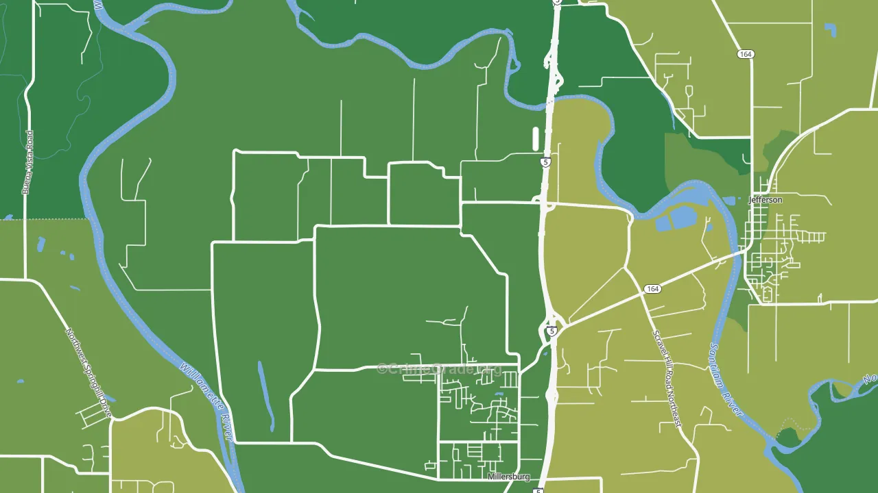Dever, OR Map of Vandalism Rates