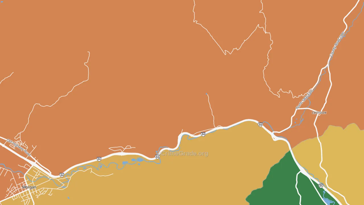 Devils Slide, UT Map of Vandalism Rates