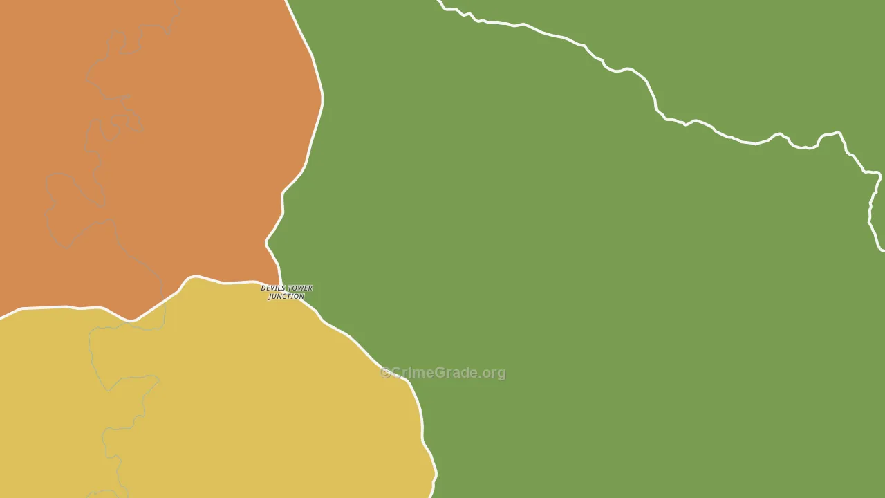 Devils Tower, WY Map of Vandalism Rates