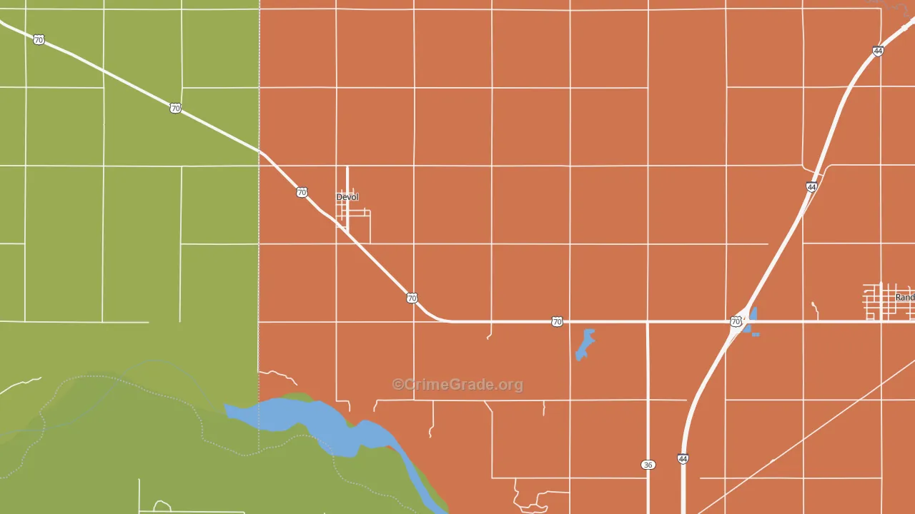 DeVol, OK Map of Vandalism Rates