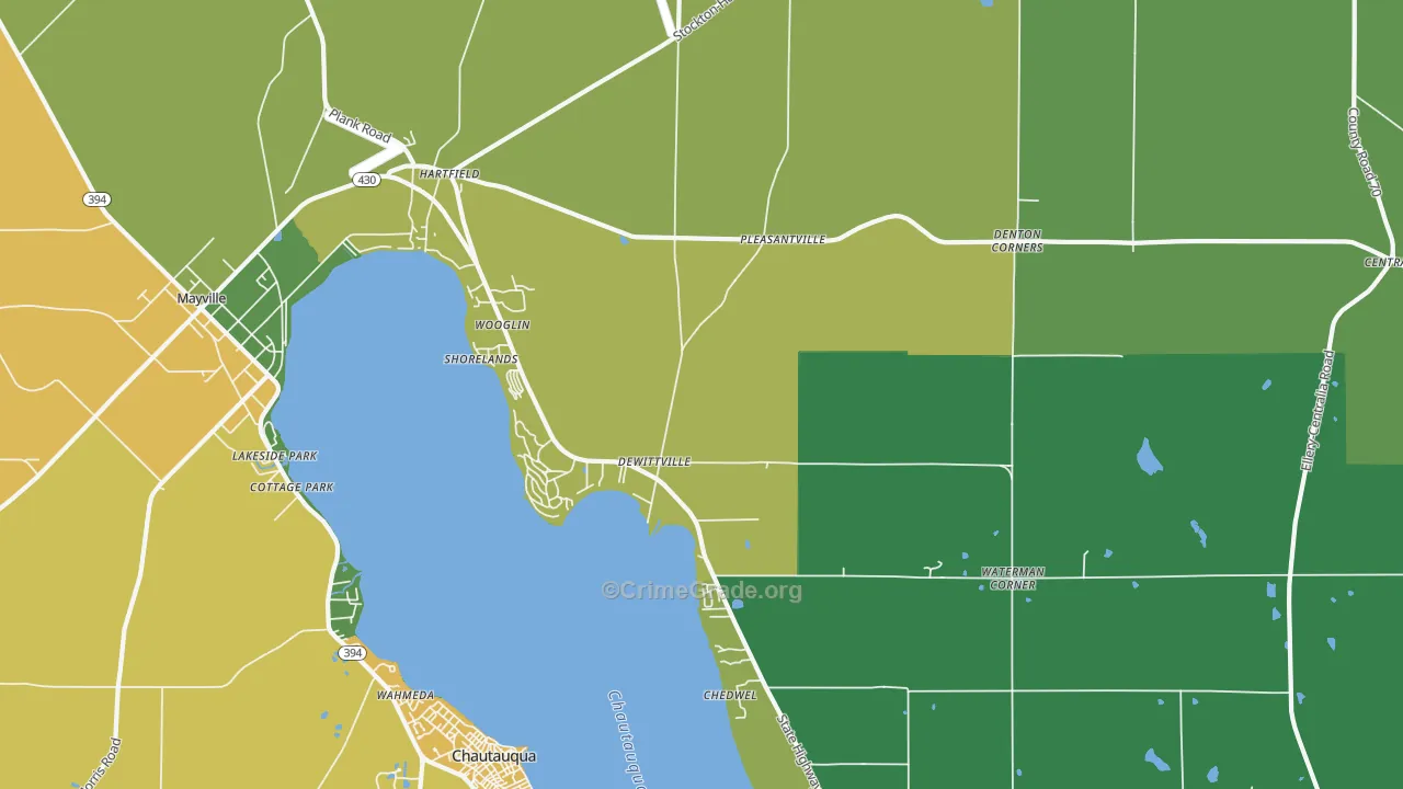 Dewittville, NY Map of Vandalism Rates