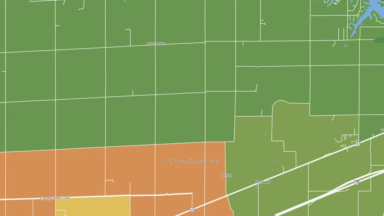 Dexter, IL Map of Vandalism Rates