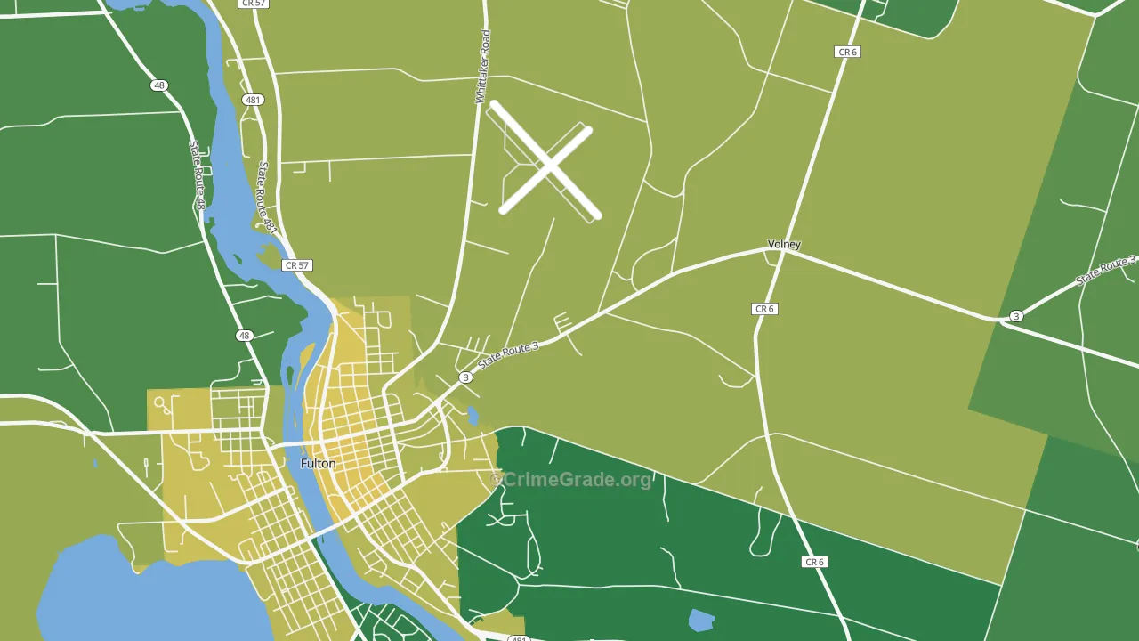 Dexterville, NY Map of Vandalism Rates