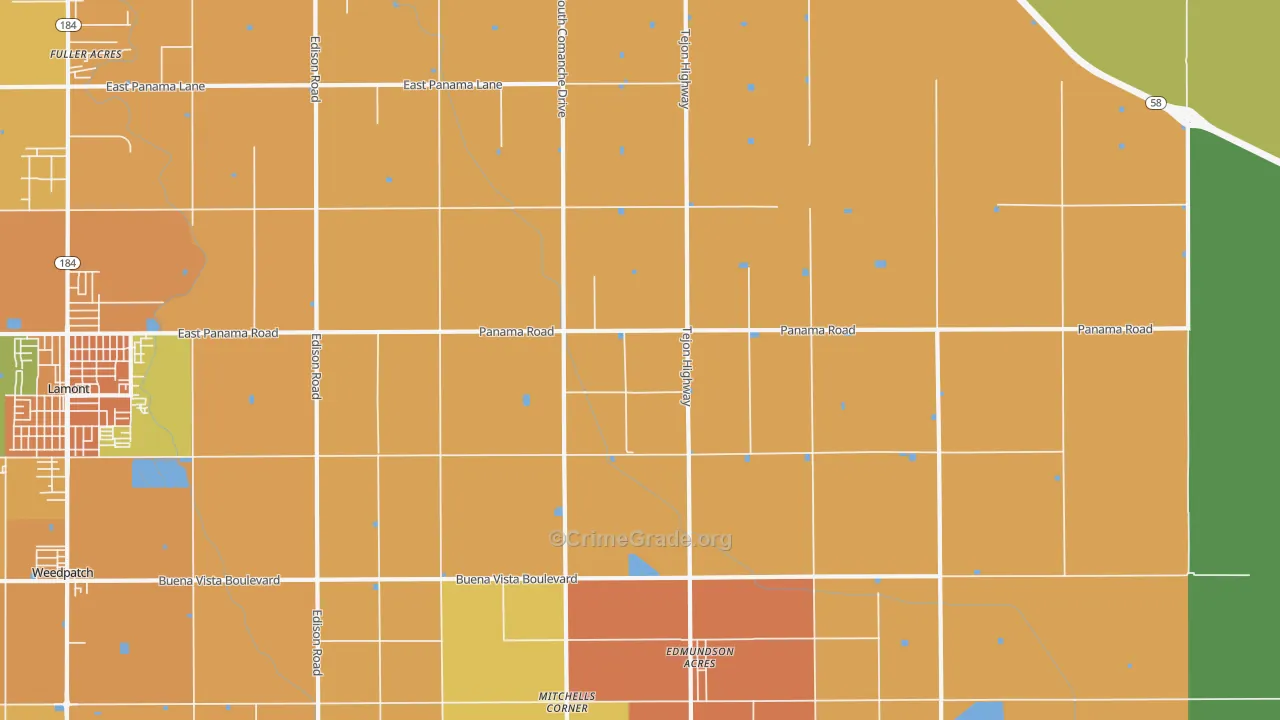Di Giorgio, CA Map of Vandalism Rates