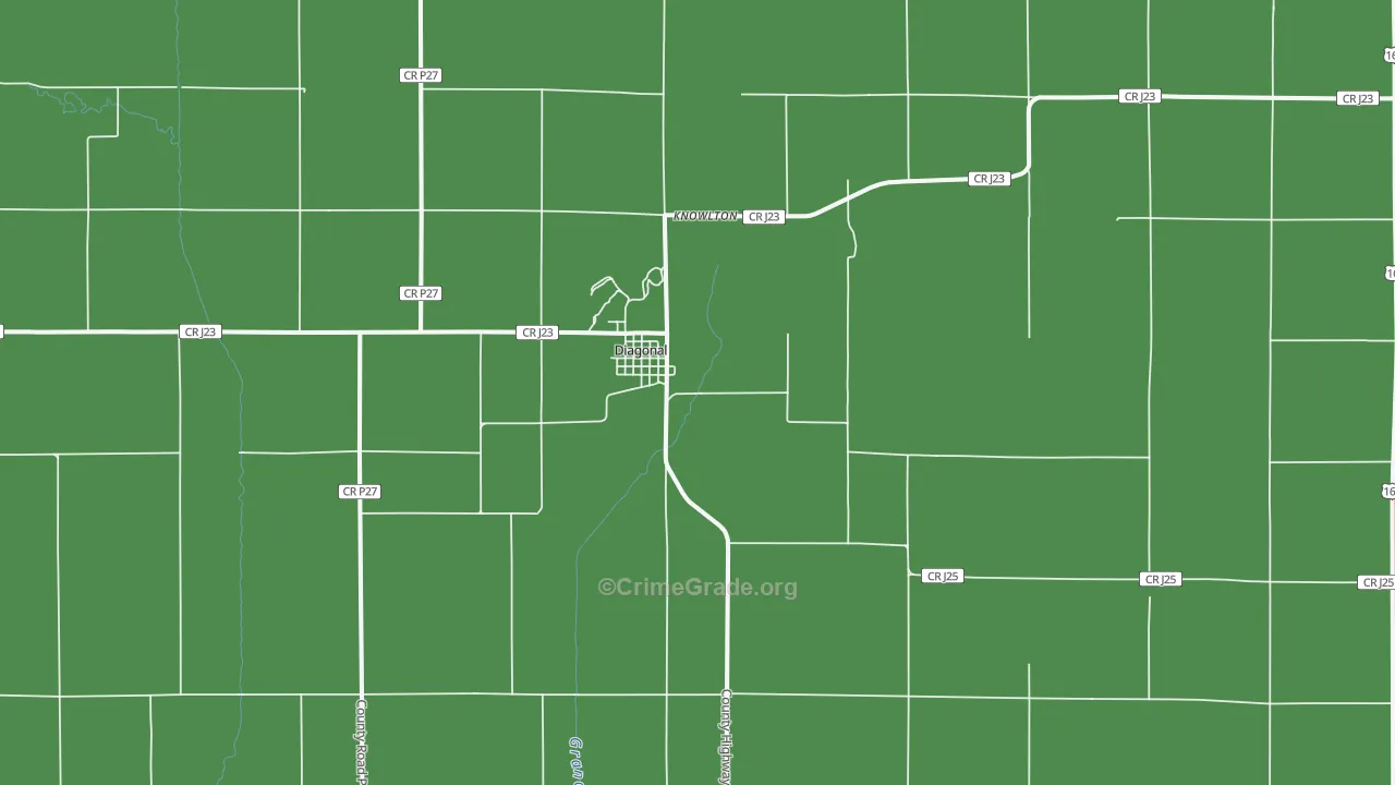 Diagonal, IA Map of Vandalism Rates