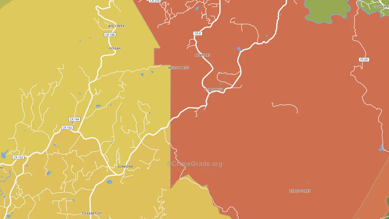 Dial, GA Map of Vandalism Rates