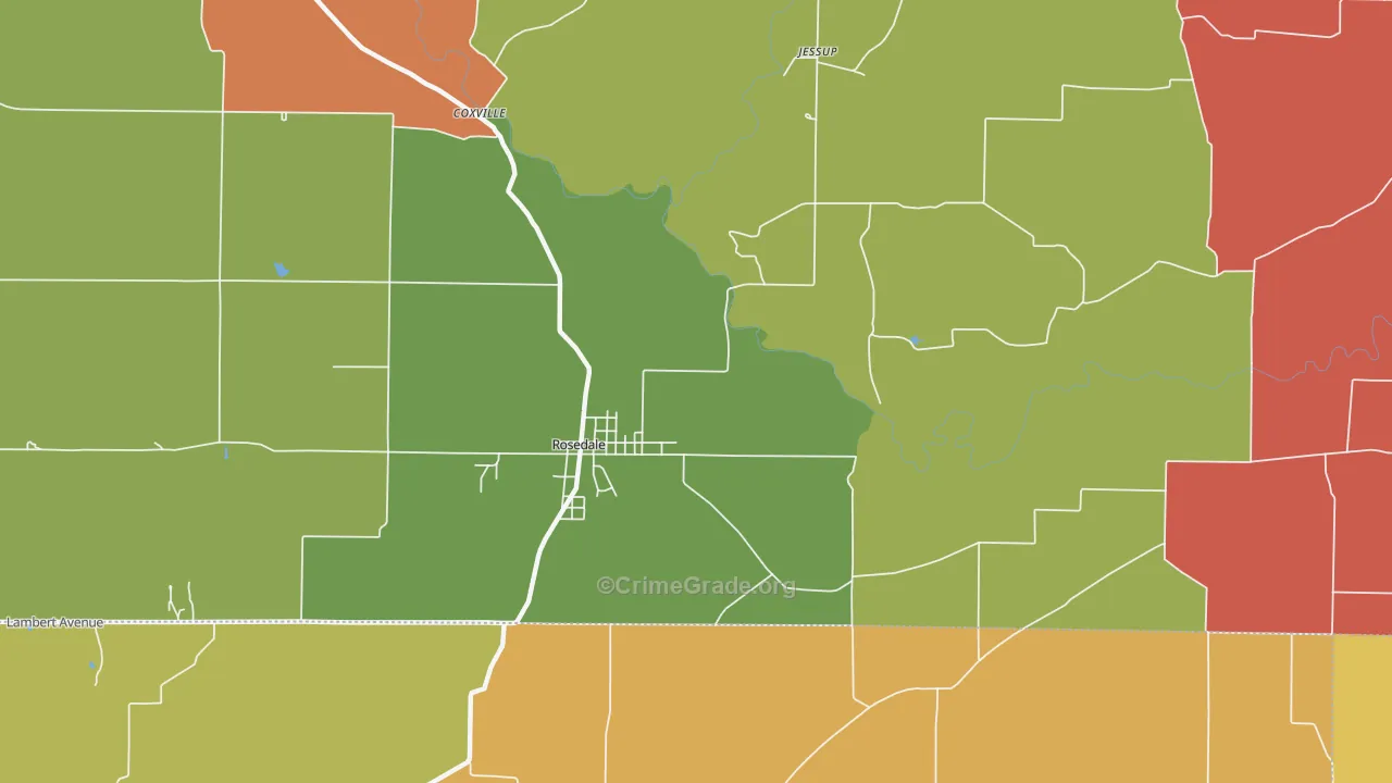 Diamond, IN Map of Vandalism Rates