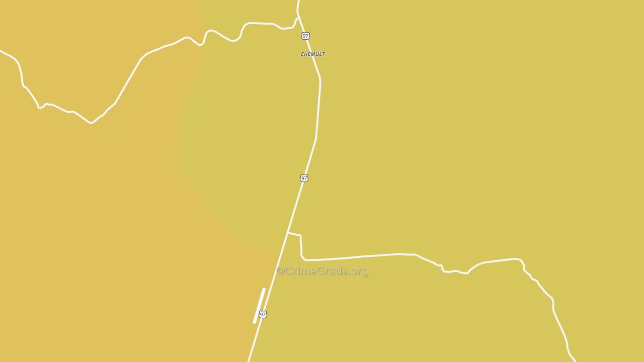 Diamond Lake, OR Map of Vandalism Rates