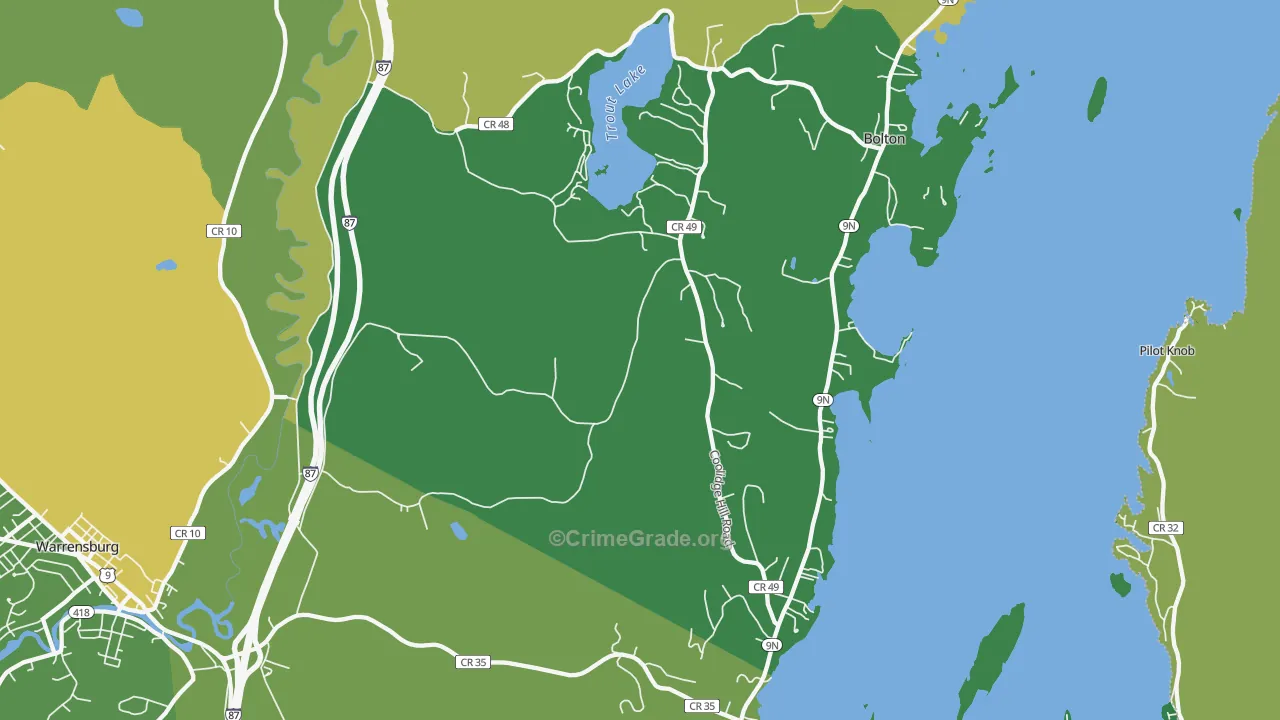 Diamond Point, NY Map of Vandalism Rates