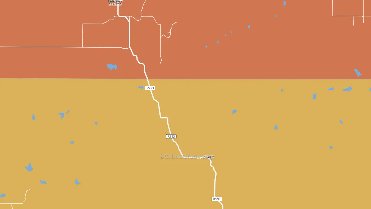 Diamond Springs, KS Map of Vandalism Rates