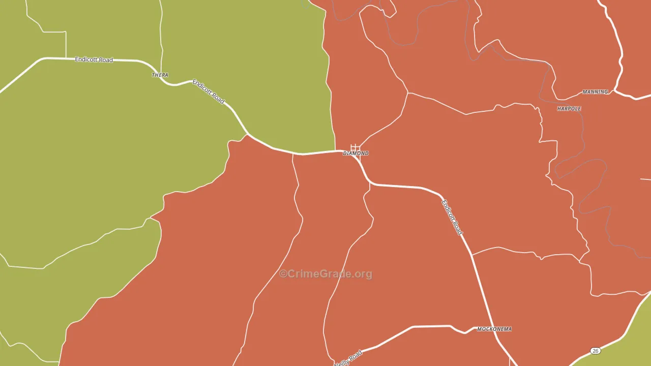 Diamond, WA Map of Vandalism Rates