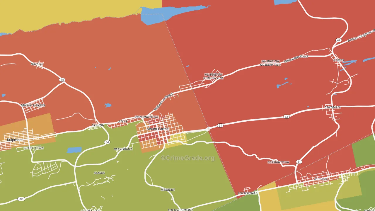 Diamondtown, PA Map of Vandalism Rates