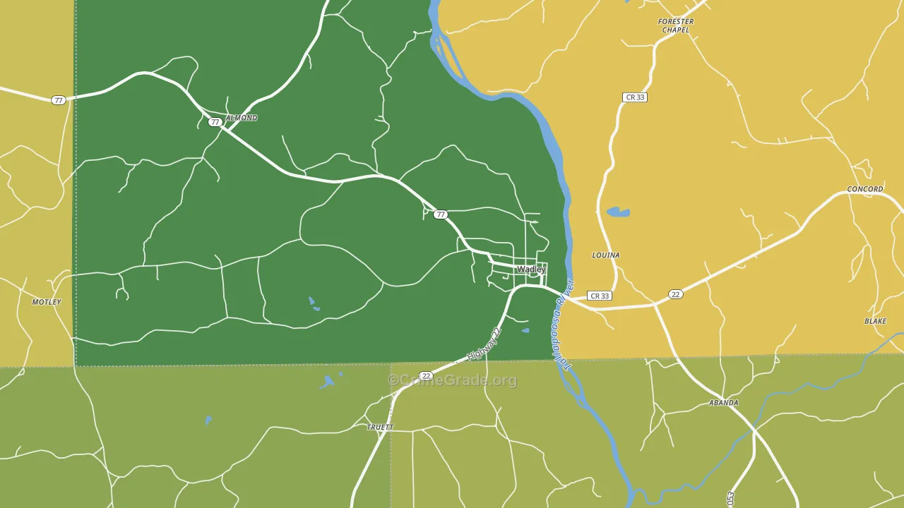 Dickert, AL Map of Vandalism Rates