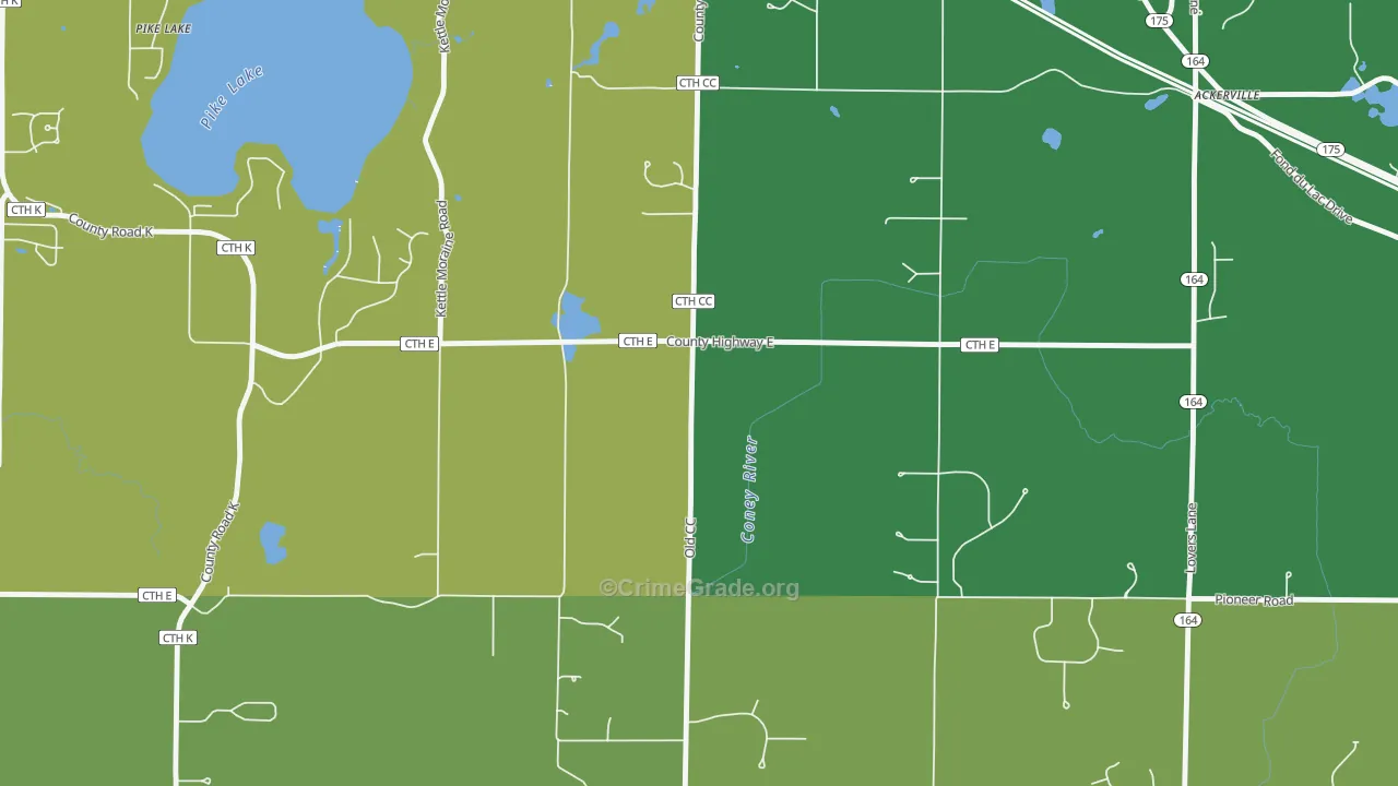 Diefenbach Corners, WI Map of Vandalism Rates