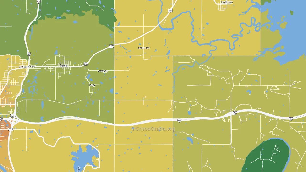 Dighton, OK Map of Vandalism Rates