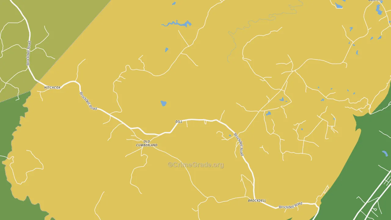 Dill, TN Map of Vandalism Rates