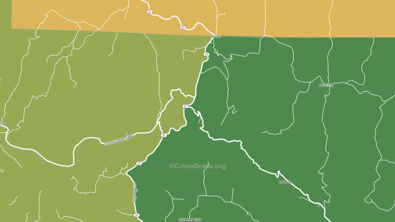 Dillen, AR Map of Vandalism Rates