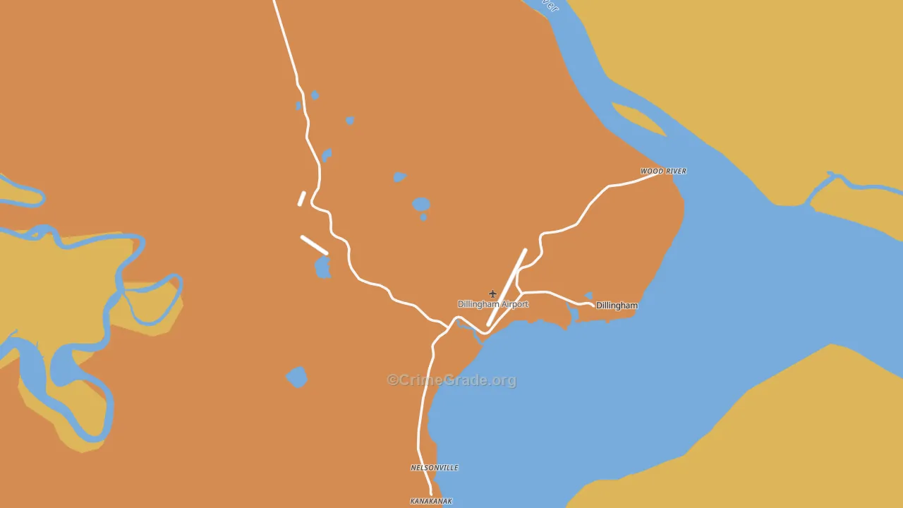 Dillingham, AK Map of Vandalism Rates