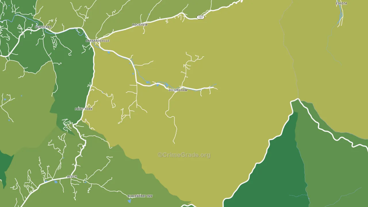 Dillingham, NC Map of Vandalism Rates