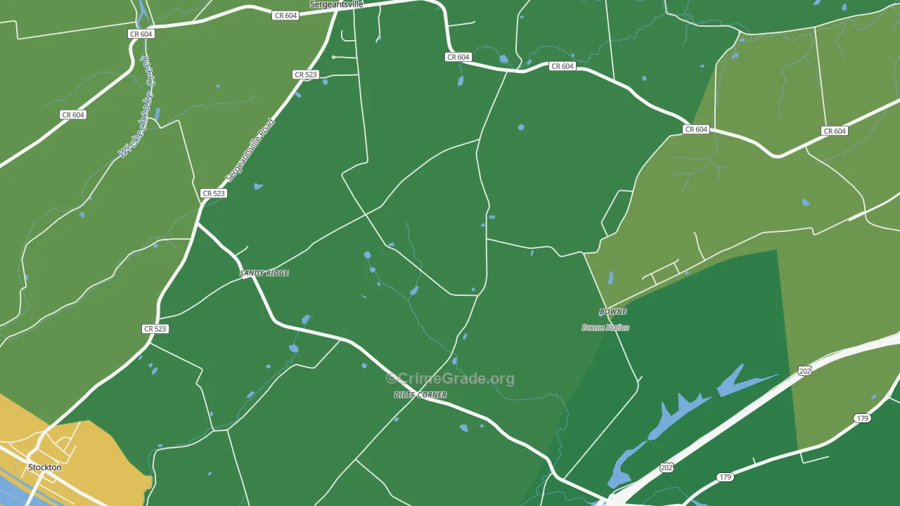 Dilts Corner, NJ Map of Vandalism Rates