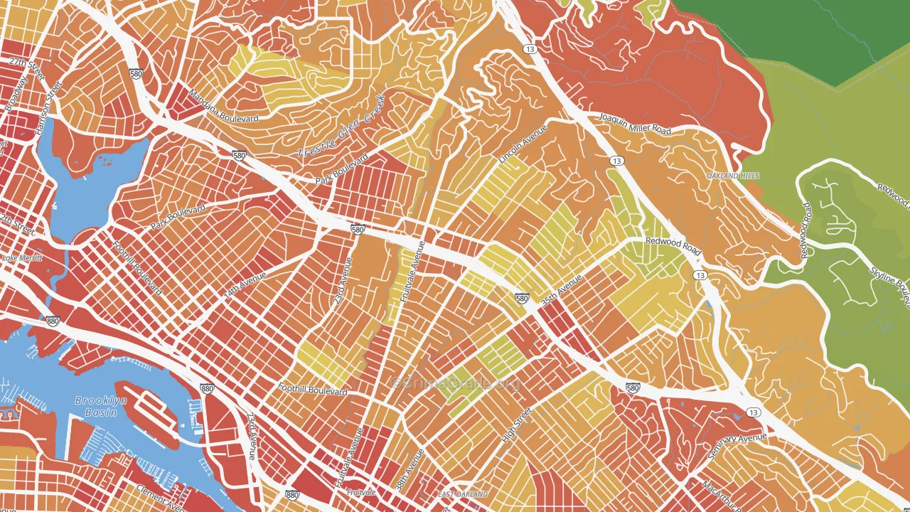 Dimond, Oakland, CA Map of Vandalism Rates