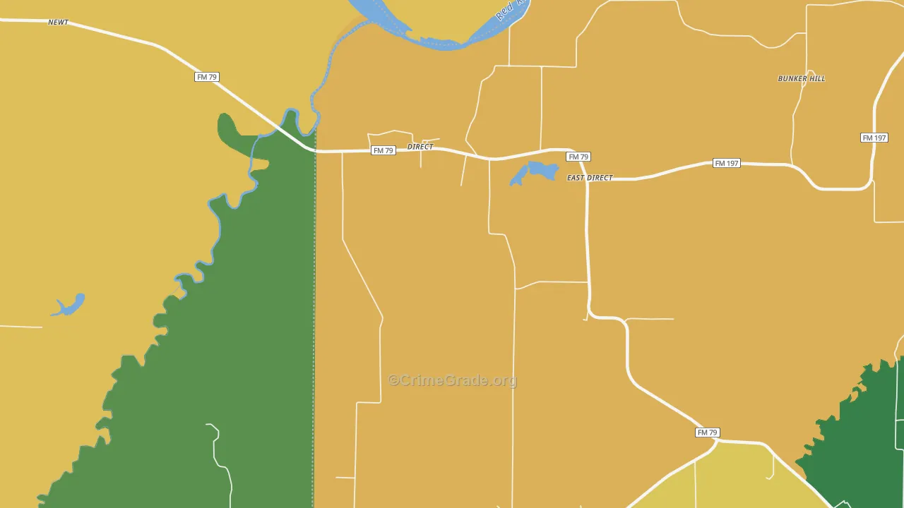 Direct, TX Map of Vandalism Rates